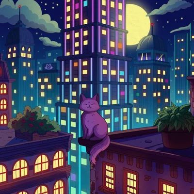 City Nights 2 cover art by Purrple Cat